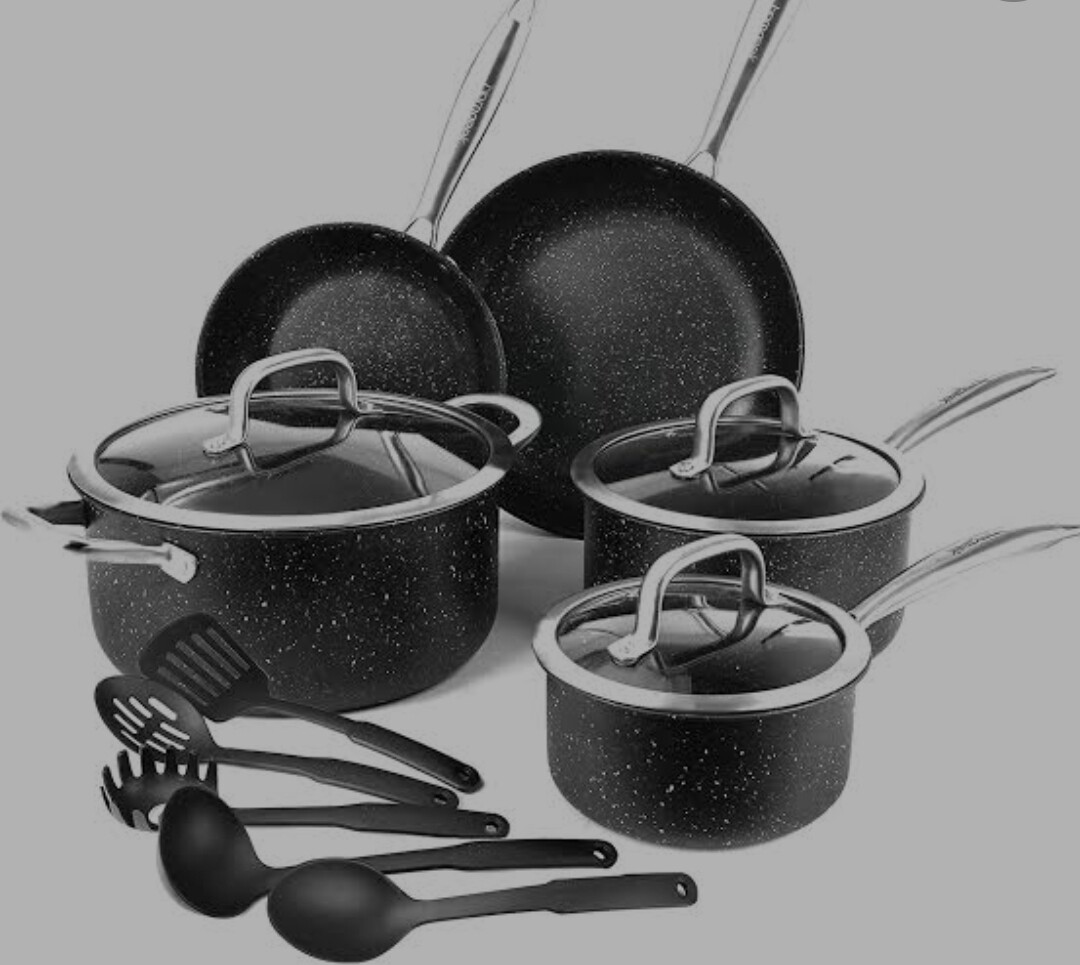 BLACK COOKWARE SET 13P