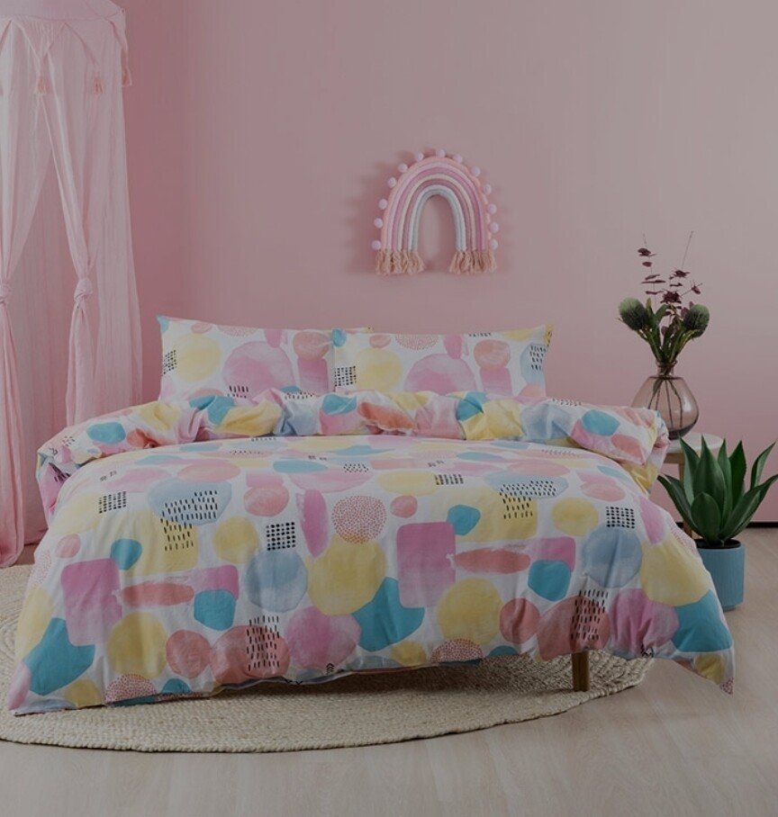 CASSIA PINK DUVET COVER- LINEN HOUSE