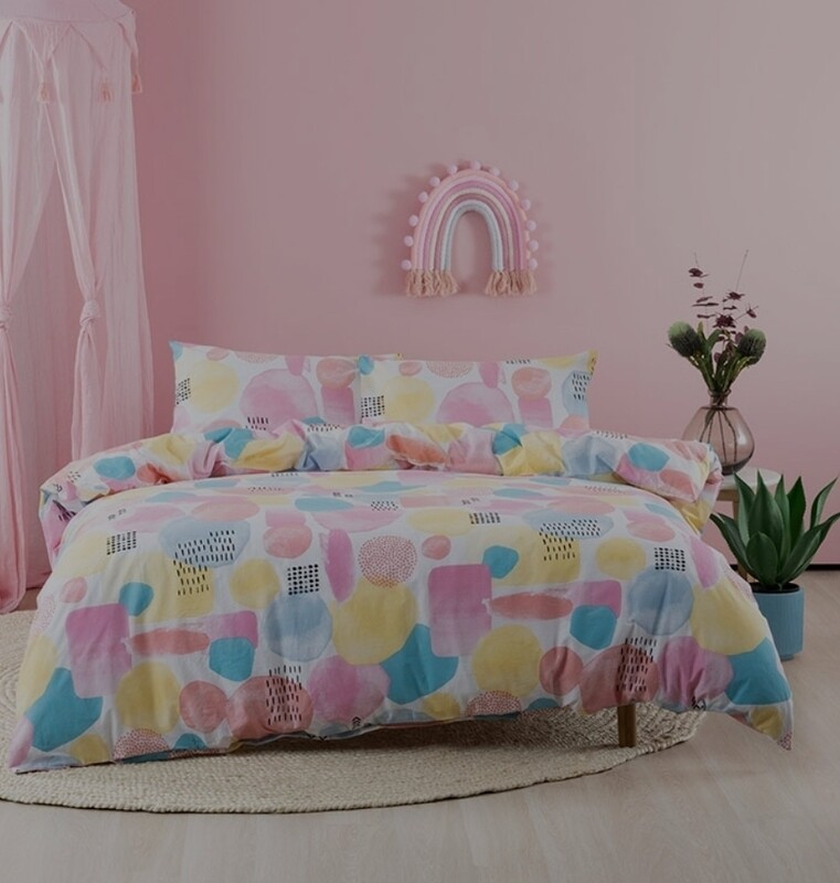 CASSIA PINK DUVET COVER- LINEN HOUSE