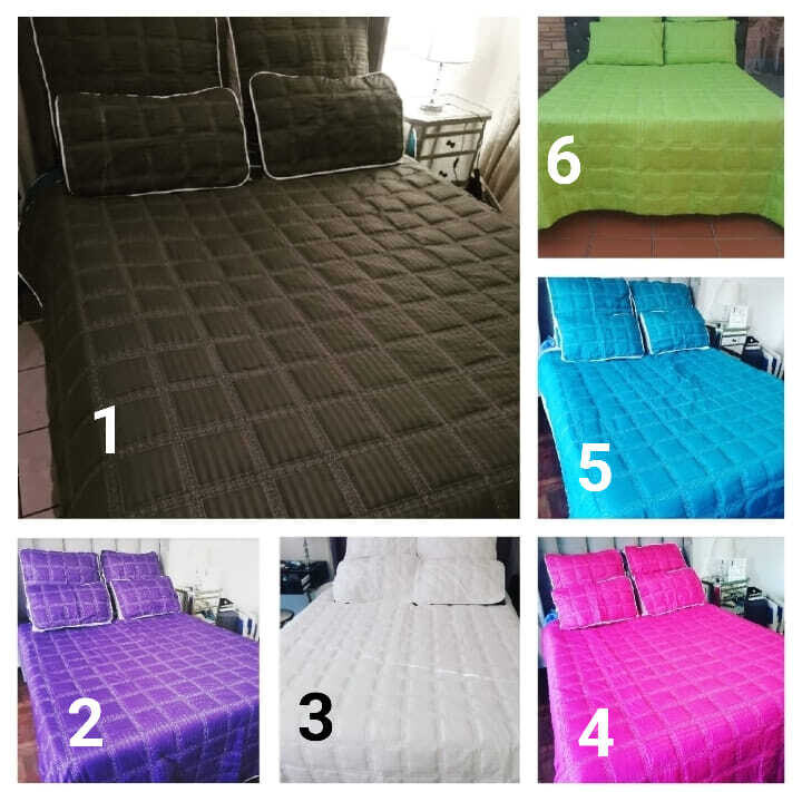 Embroided Plain Quilt Sets