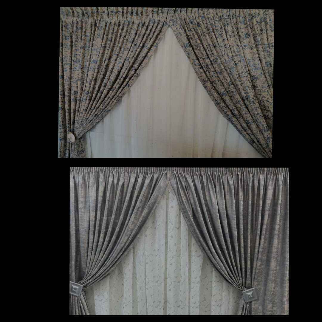 VELVET FOIL CURTAIN SET