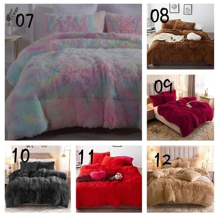 FLUFFY COMFORTER SET- MATERIAL LINED