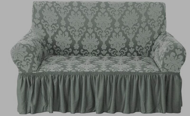 EMBOSSED FRILLED SOFA COVERS