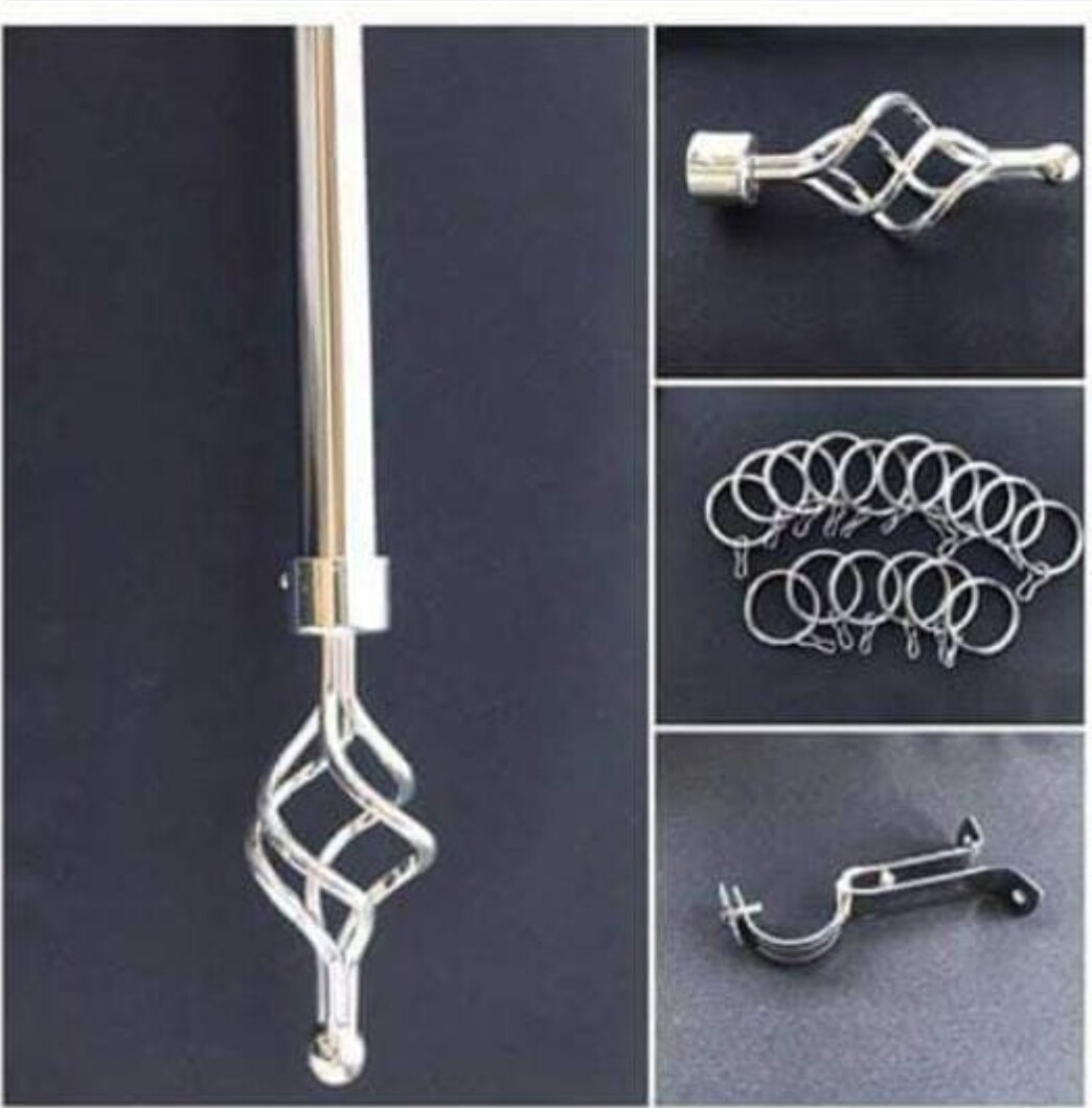 SILVER CURTAIN ROD