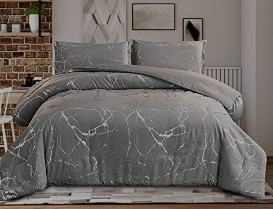 MARBLE VELVET COMFORTER KING