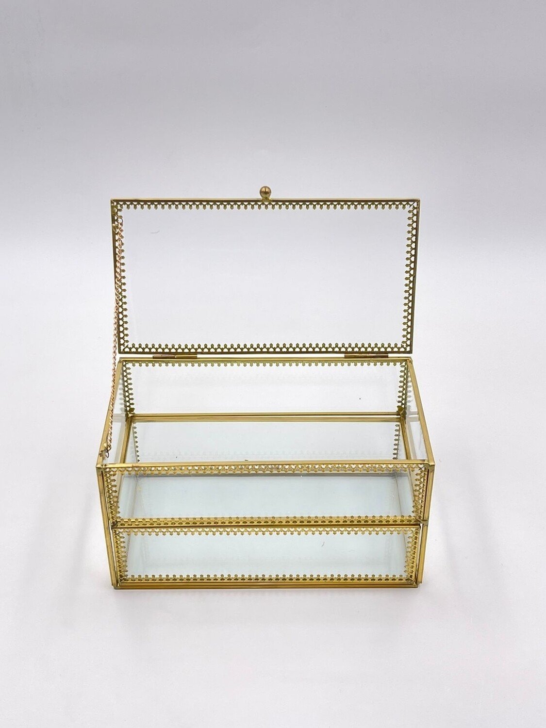 GLASS JEWELLERY BOX- SQUARE
