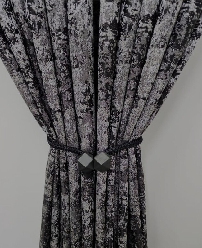 HERMANUS CURTAIN SET SILVER