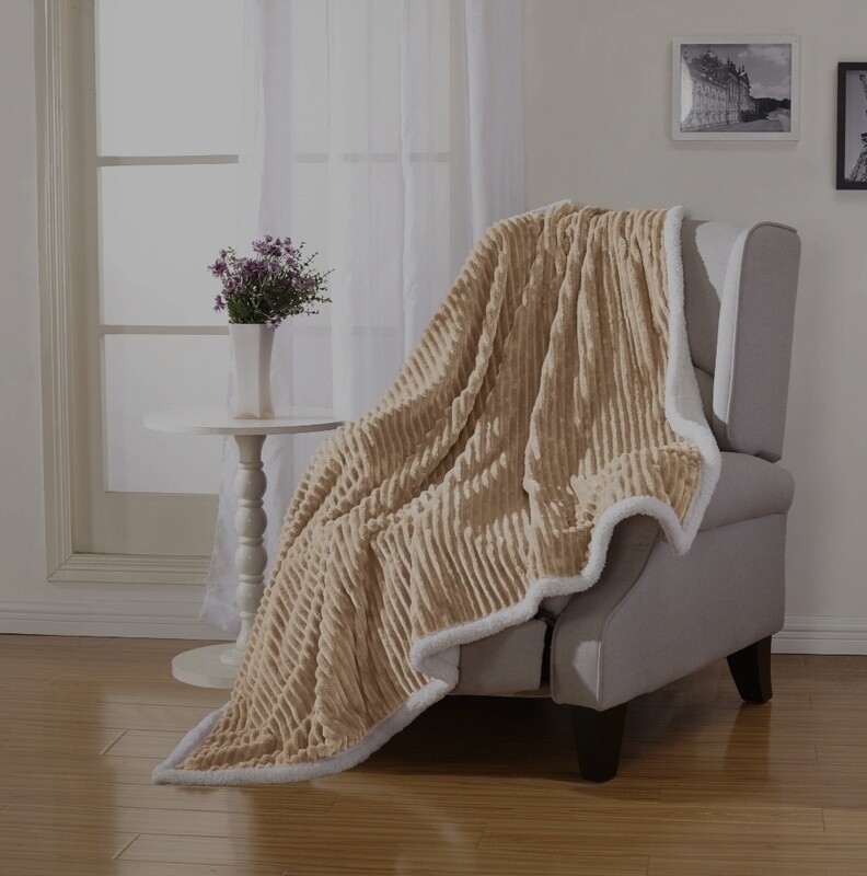 CORDUROY SHERPA BLANKET