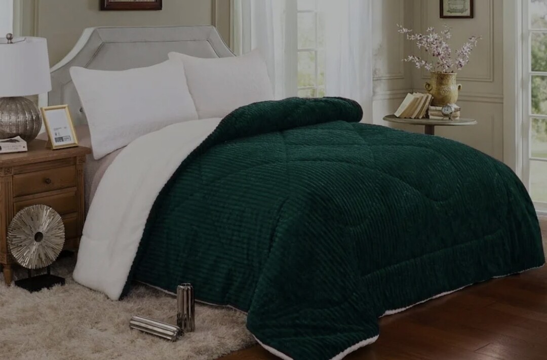 CORDUROY SHERPA COMFORTER SET