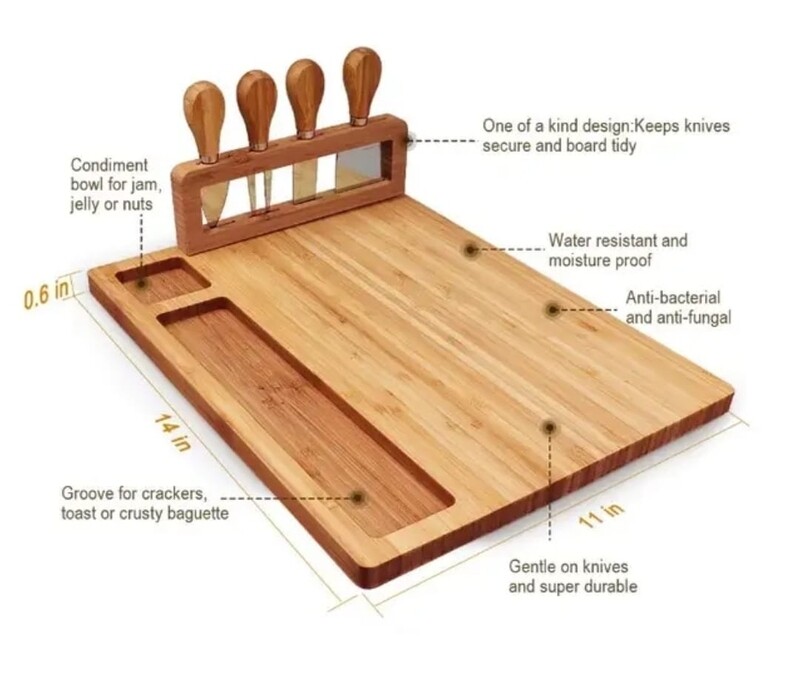 WOODEN CHEESE BOARD SET 01
