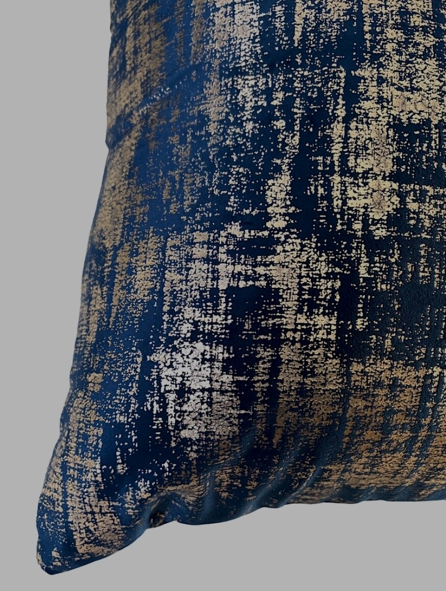 LUX SCATTER PILLOW- NAVY GOLD VELVET