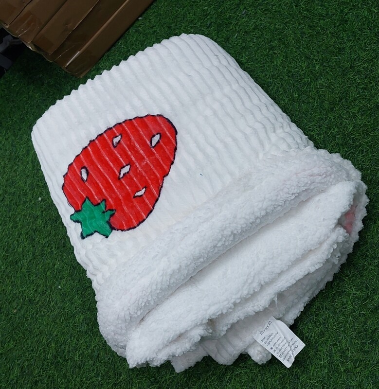 STRAWBERRY SHERPA BLANKET