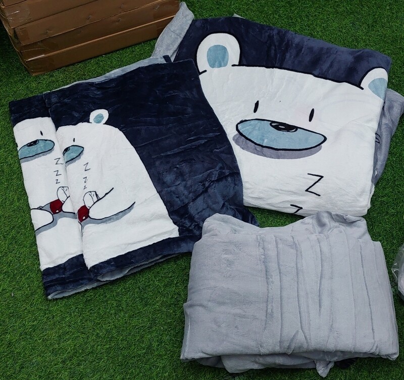SNOW BEAR VELVET BEDDING SET