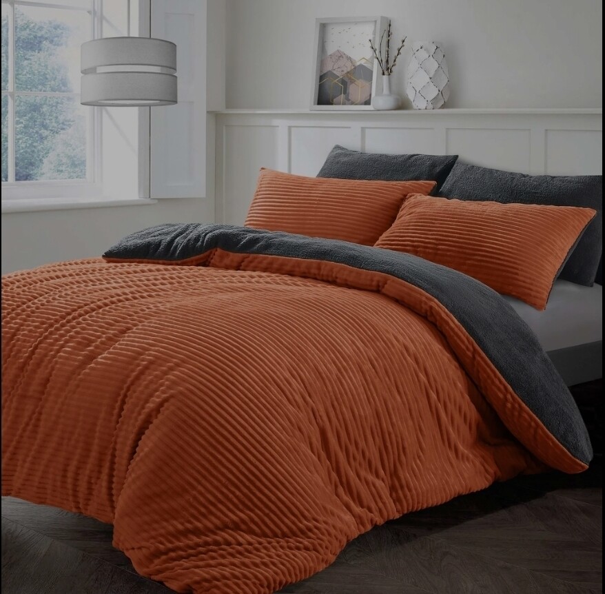 CORDUROY VELVET COMFORTER SET BULK