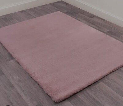 RABBIT FUR CARPET PINK