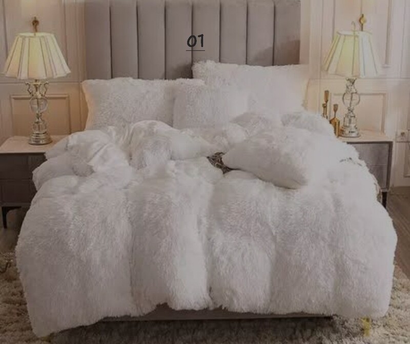 FLUFFY COMFORTERS- SHERPA FLEECE LINED QUEEN