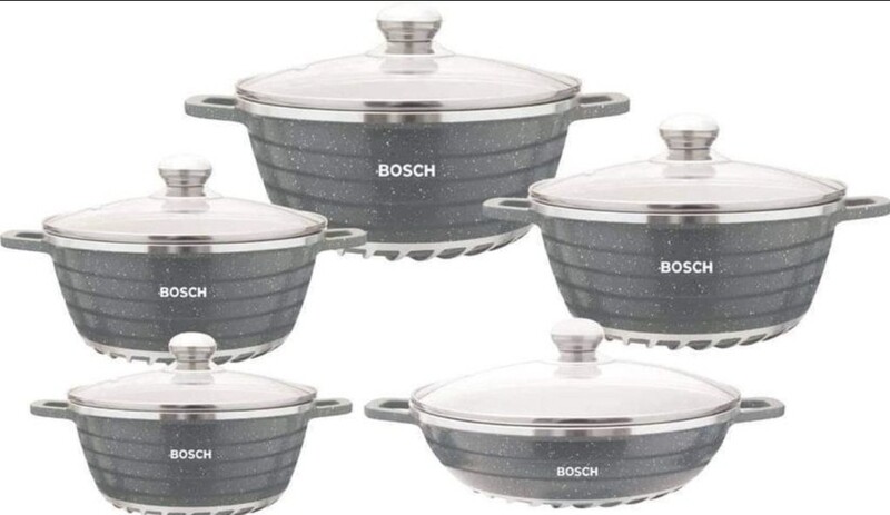 BOSCH GRANITE COOKWARE SET 10P