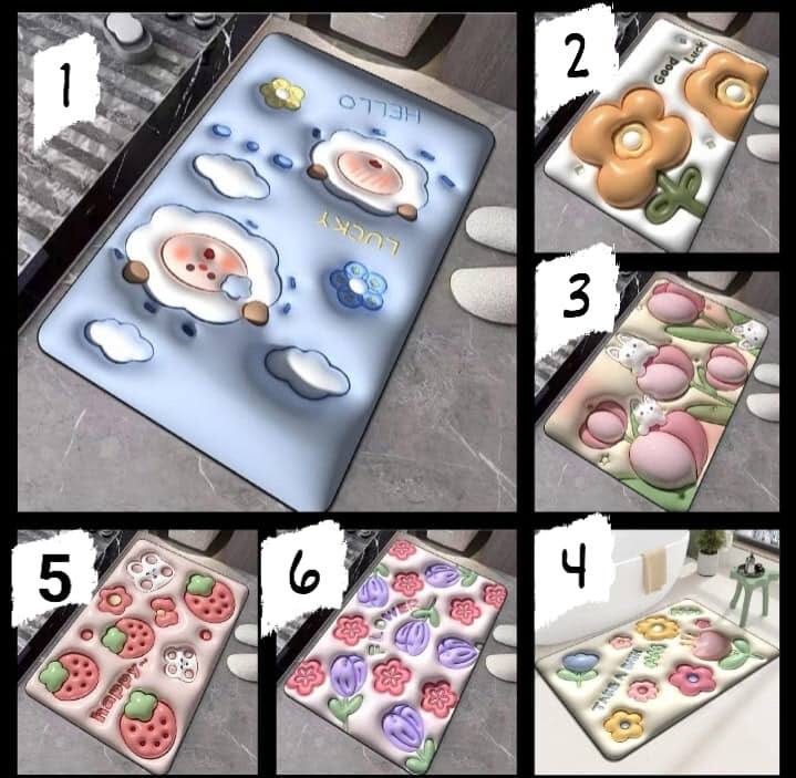 3D BATHROOM MATS