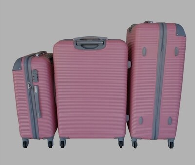 LUGGAGE SET 3 PIECE 28INC.- BABY PINK