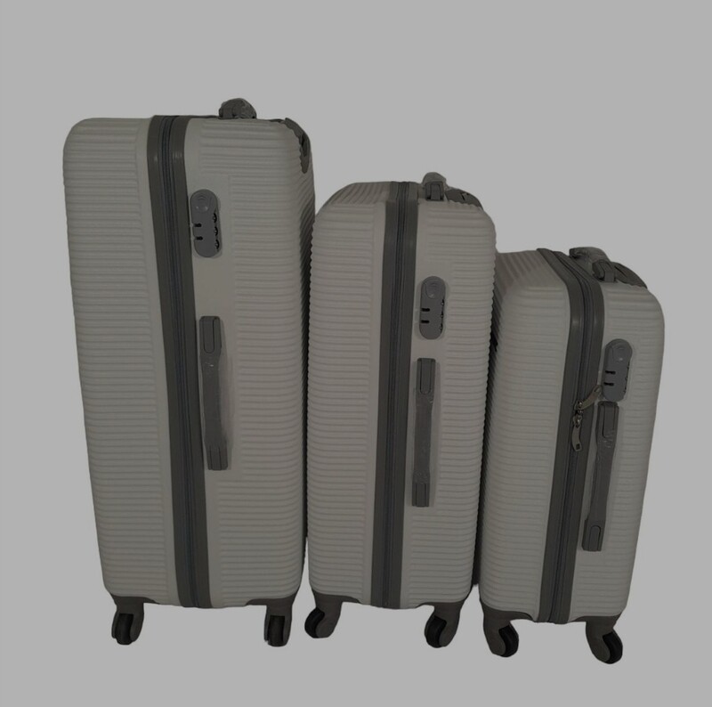 LUGGAGE SET 3 PIECE 28INC.-CREAM WHITE