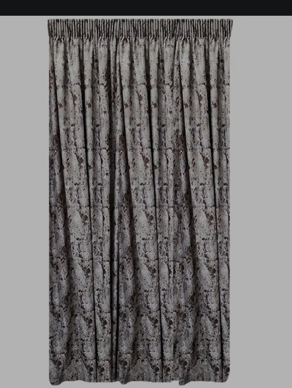 SHIMMER BROWN CURTAIN SET