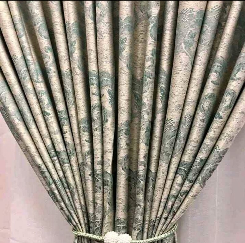 EMBLEM CURTAIN SET 3M- GREEN&amp;GOLD