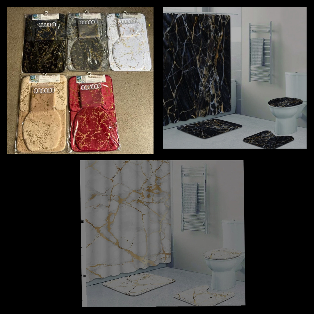 MARBLE BATHROOM SET 4P