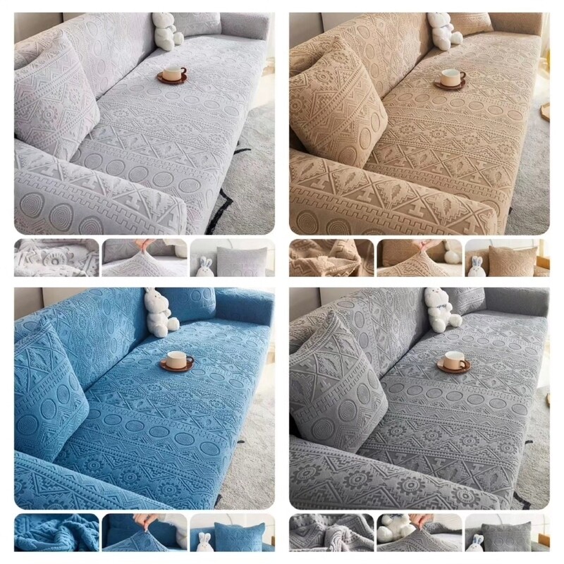 VELVET TEXTURED SOFA COVER- 321