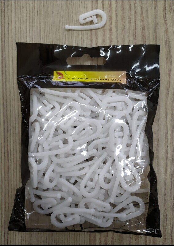CURTAIN ACCESSORIES- PLASTIC HOOKS