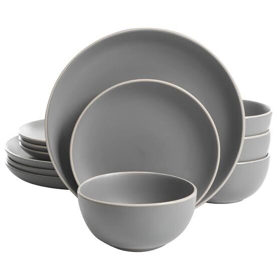 GREY DINNER SET 12P