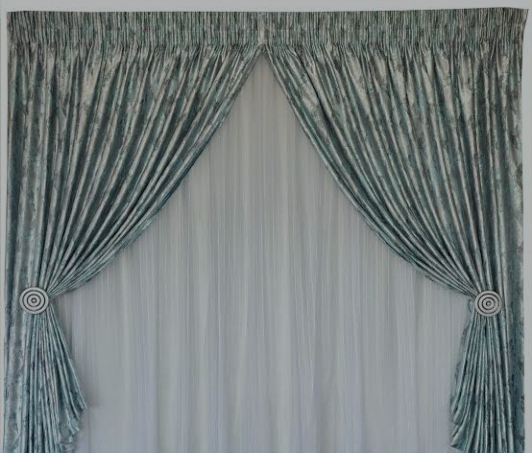 BIANCO CURTAIN SET GREEN 3M