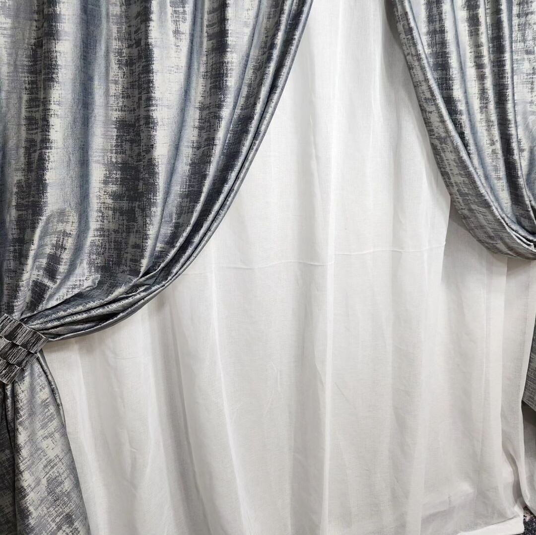 GREY DUSK VELVET CURTAIN SET 3M