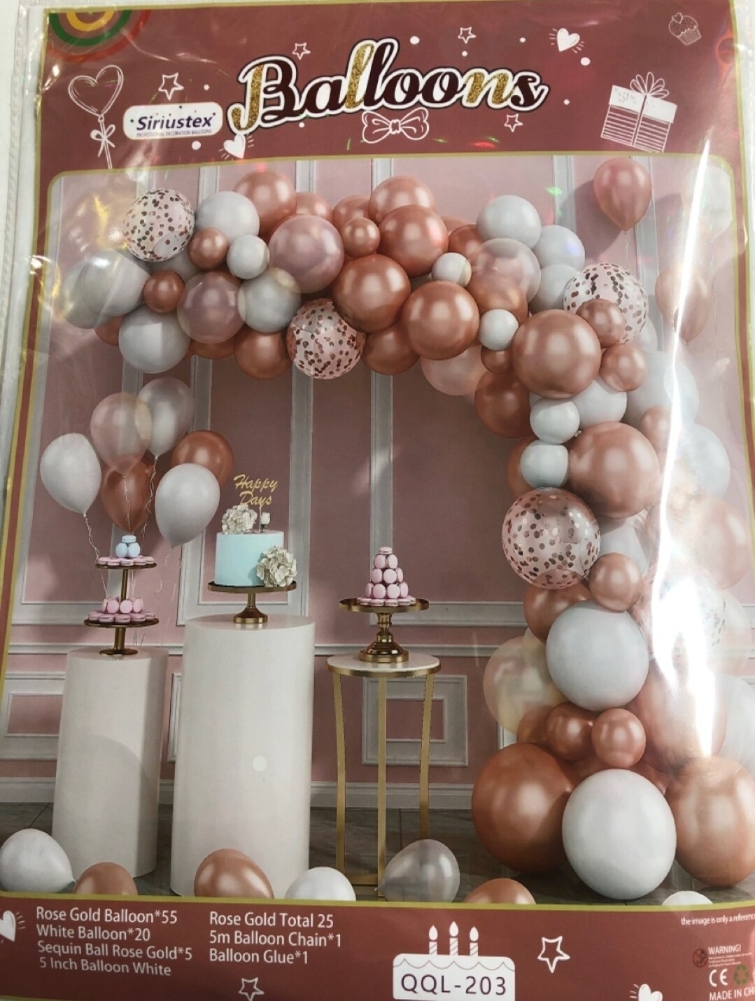BALLOON GARLAND- ROSE 9980