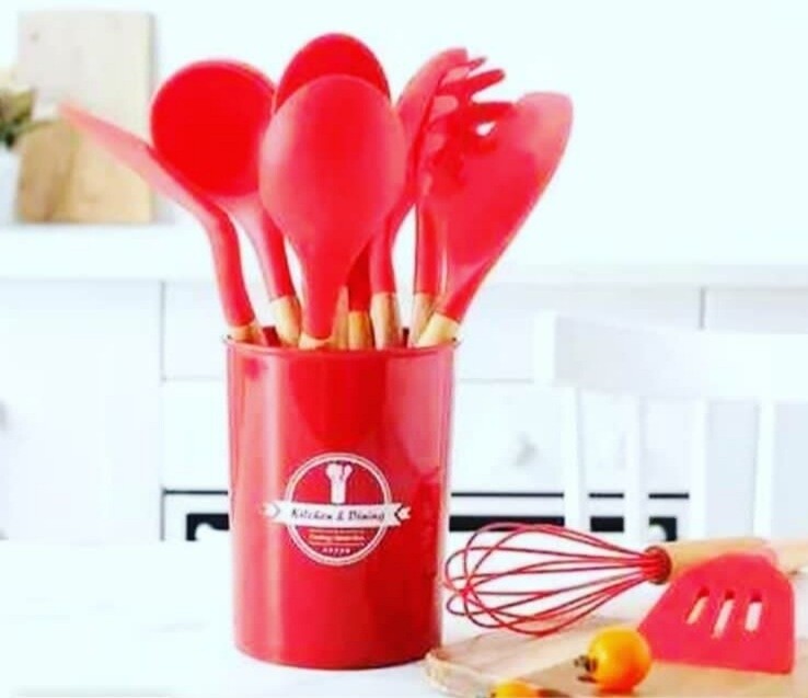 SILICONE UTENSIL SET 12 PIECE 