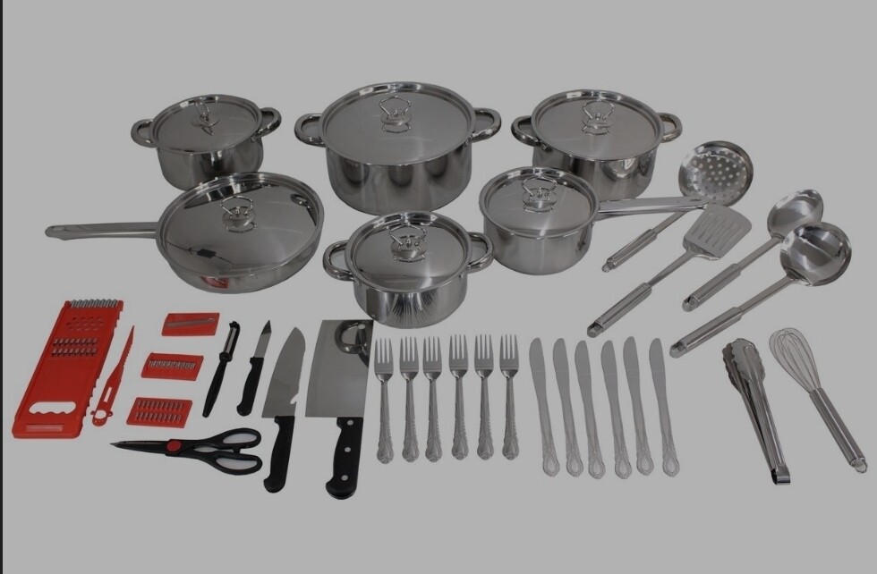 DOLPHIN 40P STAINLESS STEEL COOKWARE SET