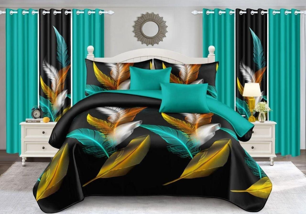 PANDA 7P QUILT SET- 3D FEATHER