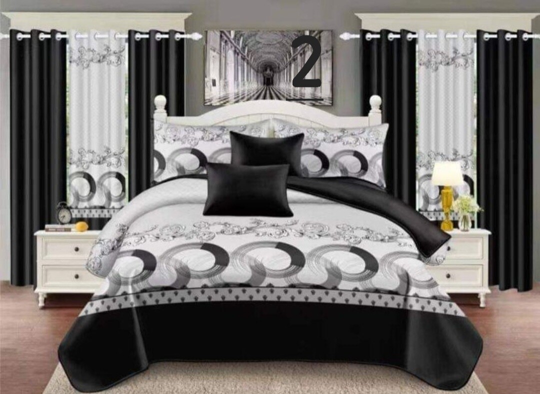 PANDA 7P QUILT SET- CLASSIC GREY
