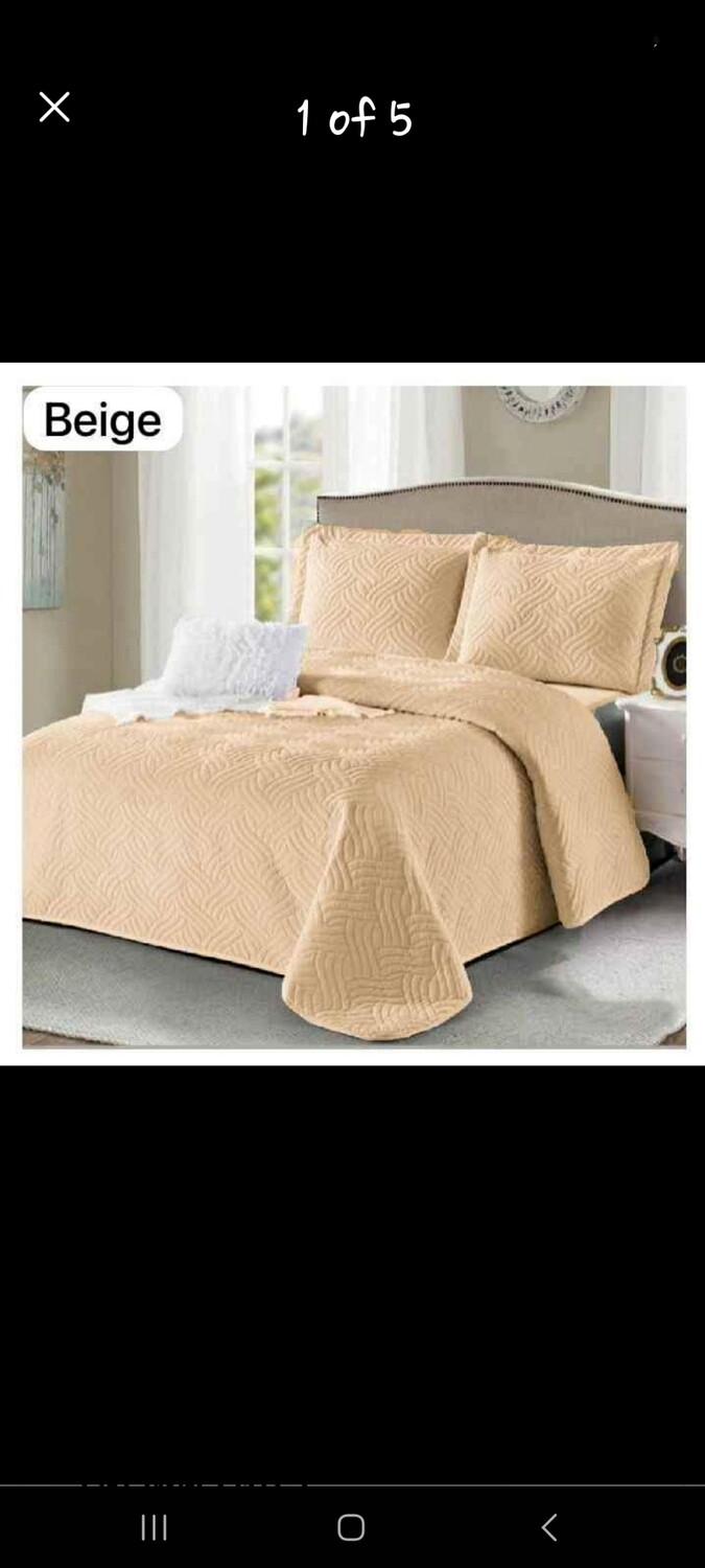ZM QUILT SET- BEIGE