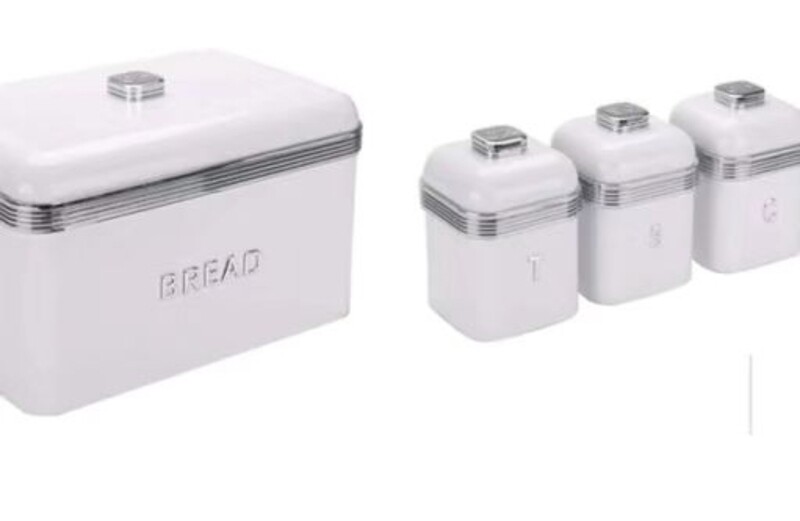 AD BREADBIN SET- WHITE