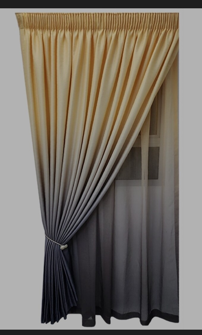 MERMAID CURTAIN- YELLOW GREY