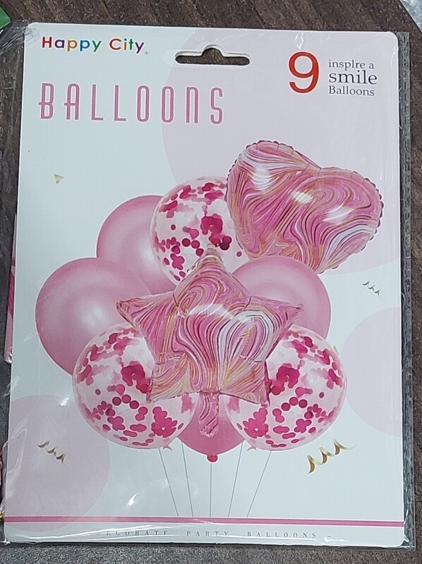 MARBLE BALLOON SET 9P