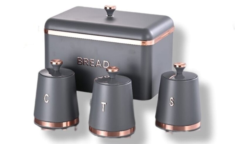 MONZA BREAD TIN SET- GREY