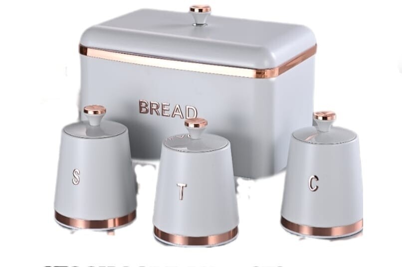 MONZA BREAD TIN SET- WHITE