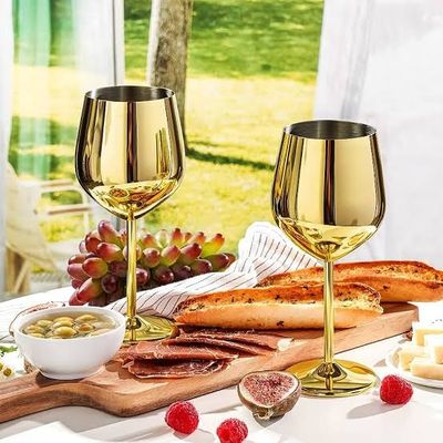 METALLIC WINE GLASSES GOLD