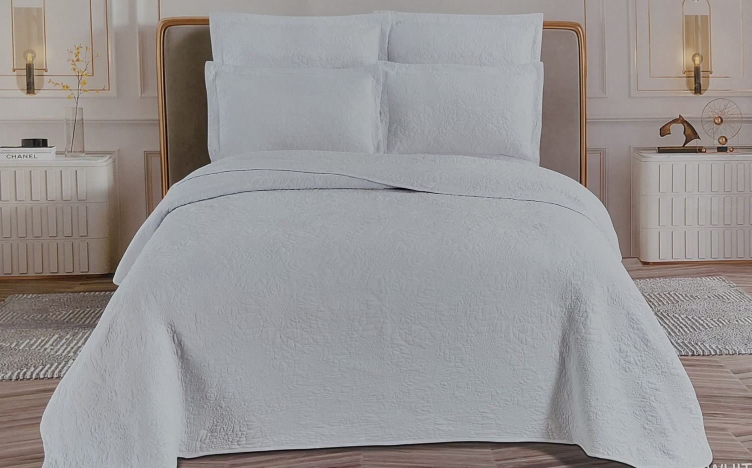 ERIN QUILT SET WHITE 