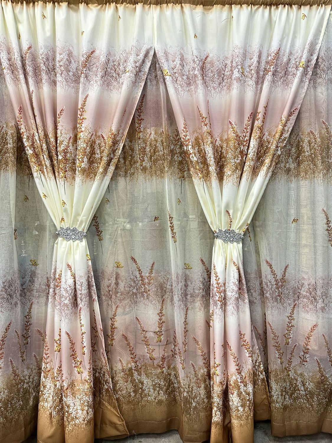 LAVENDER GRADIENT CURTAIN SET GOLD