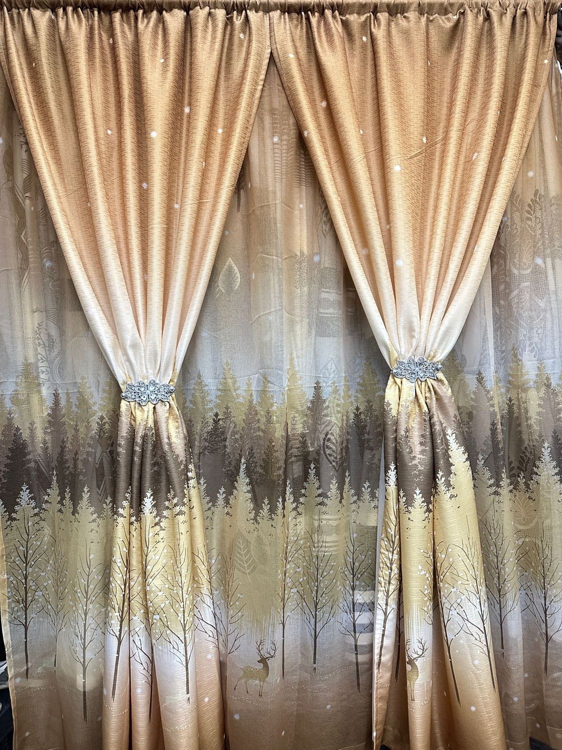 WINTER GRADIENT CURTAIN SET GOLD