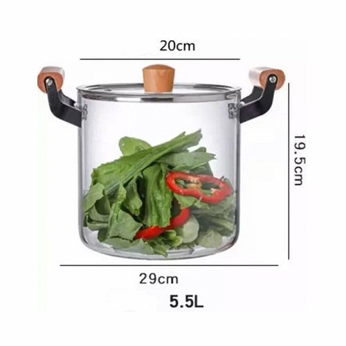 GLASS CASSEROLE 5.5L