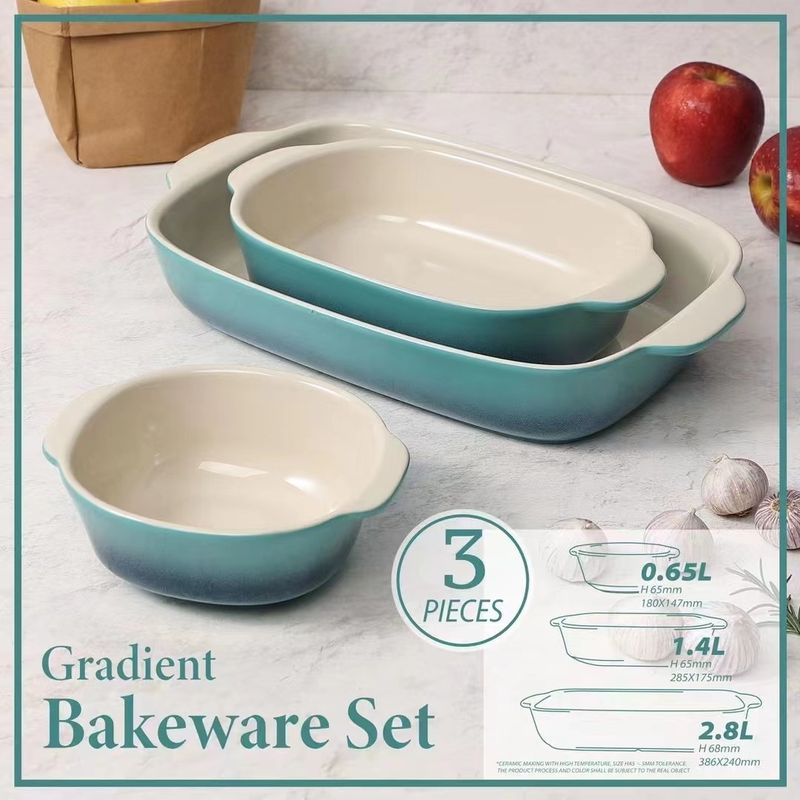COLOUR GRADIENT BAKEWARE SET