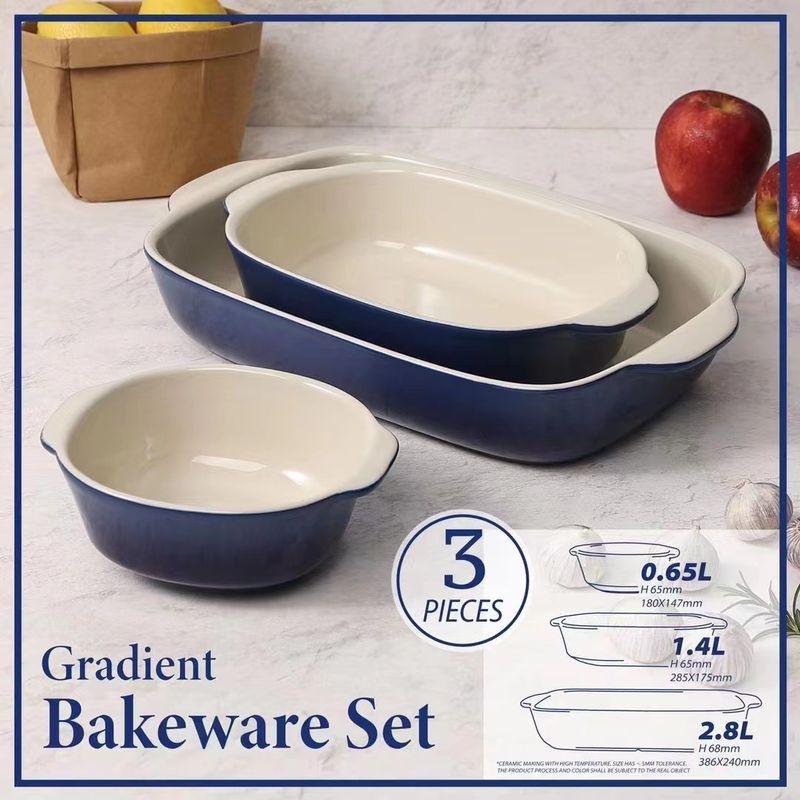 COLOUR GRADIENT BAKEWARE SET
